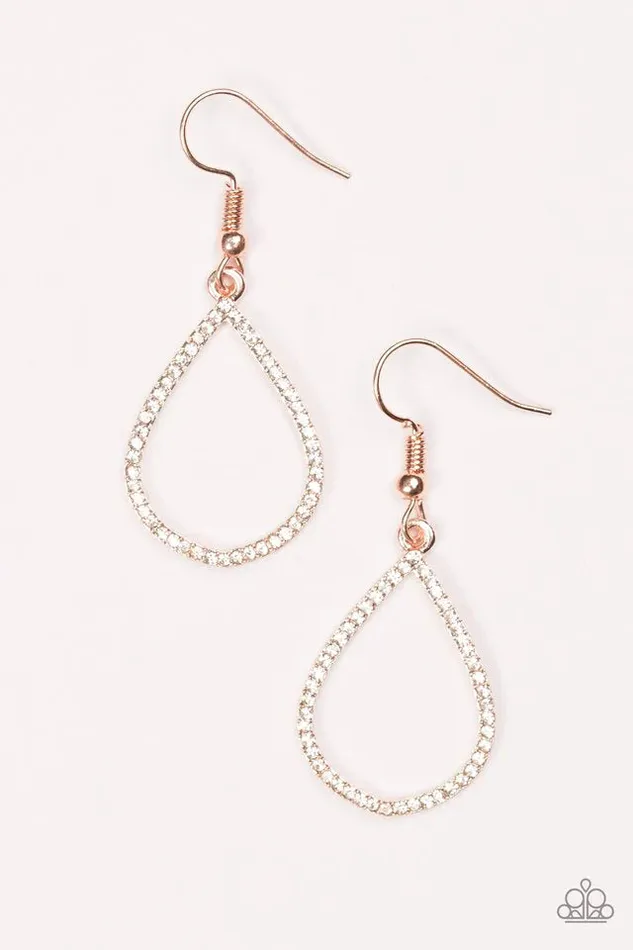 Paparazzi Jewelry Earrings Paparazzi Earring Serene Shine Rose Gold