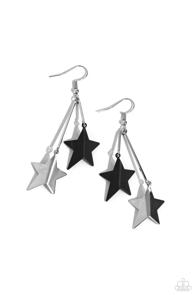 Paparazzi Jewelry Earrings Paparazzi Earring Stellar STAGGER Black Paparazzi Jewelry Earrings Paparazzi Earring Stellar STAGGER Black