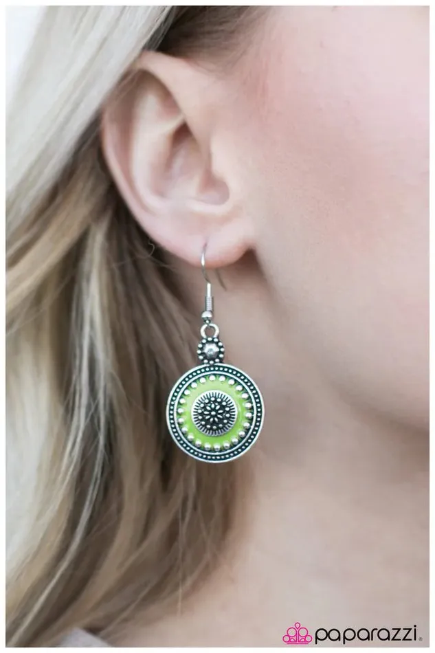 Paparazzi Jewelry Earrings Paparazzi Earring Stop BRIGHT There Green