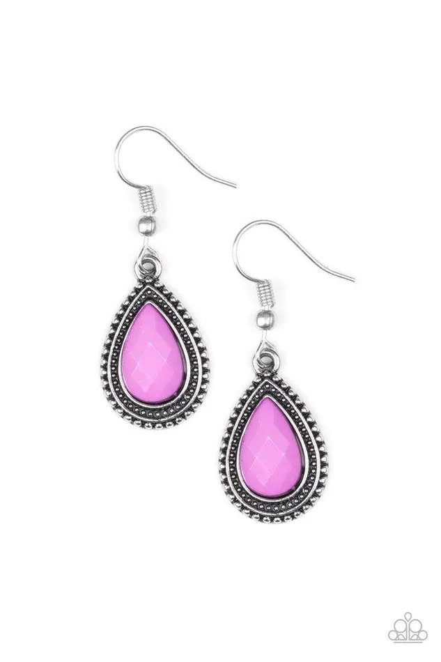 Paparazzi Jewelry Earrings Paparazzi Earring Summer Vacay Purple