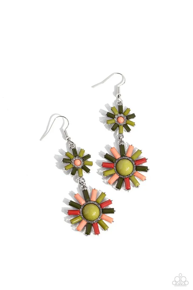 Paparazzi Jewelry Earrings Paparazzi Earring SUN Wild Green Paparazzi Jewelry Earrings Paparazzi Earring SUN Wild Green