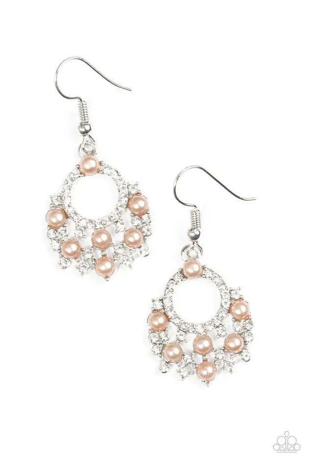Paparazzi Jewelry Earrings Paparazzi Earring Sweet As MONEY Brown