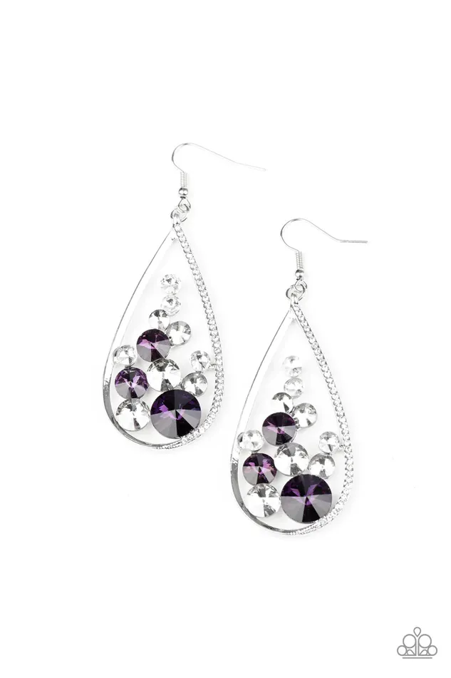 Paparazzi Jewelry Earrings Paparazzi Earring Tempest Twinkle Purple