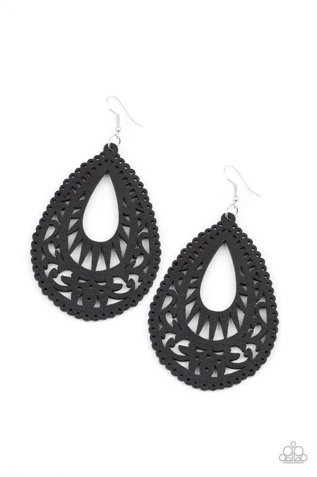 Paparazzi Jewelry Earrings Paparazzi Earring Zesty Zen Black