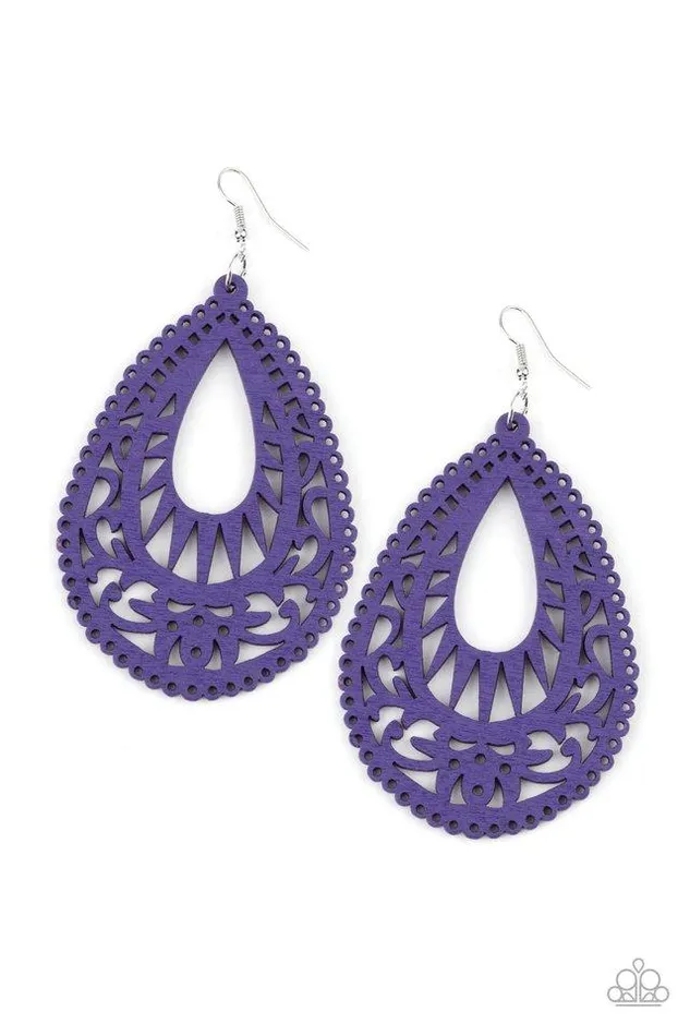 Paparazzi Jewelry Earrings Paparazzi Earring Zesty Zen Purple