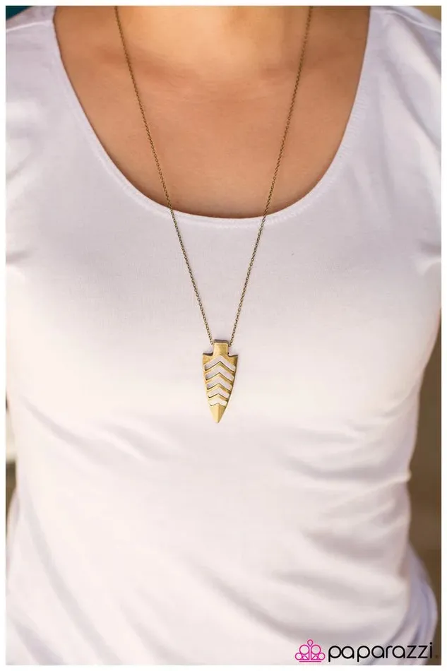 Paparazzi Jewelry Necklaces Paparazzi Necklace A Matter of Artifact Brass