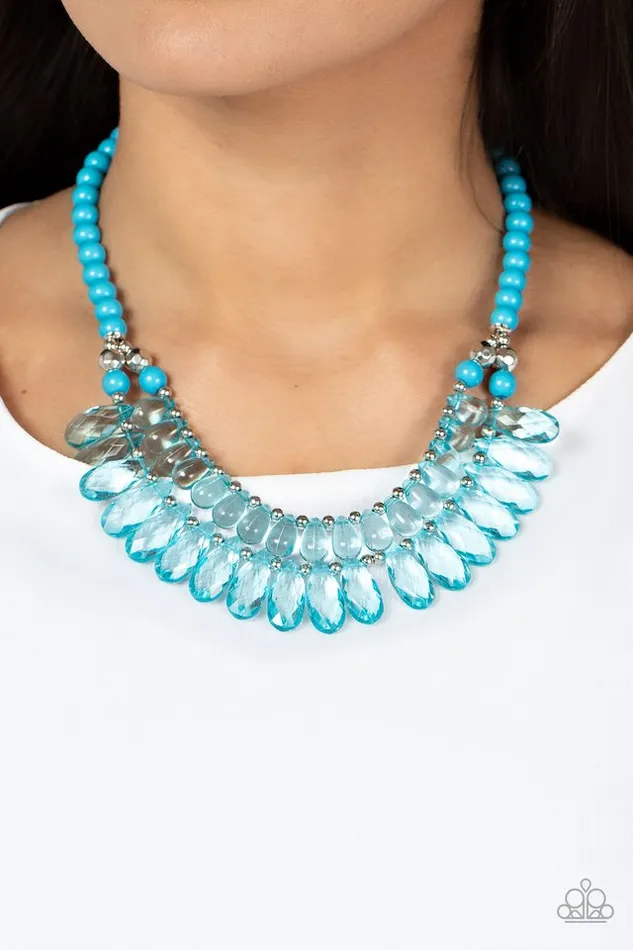 Paparazzi Jewelry Necklaces Paparazzi Necklace All Across the GLOBETROTTER Blue