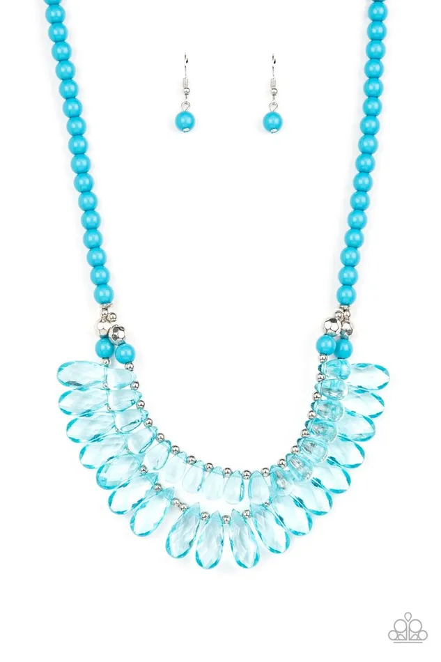 Paparazzi Jewelry Necklaces Paparazzi Necklace All Across the GLOBETROTTER Blue Paparazzi Jewelry Necklaces Paparazzi Necklace All Across the GLOBETROTTER Blue