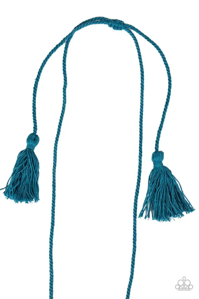 Paparazzi Jewelry Necklaces Paparazzi Necklace Between You and MACRAME Blue