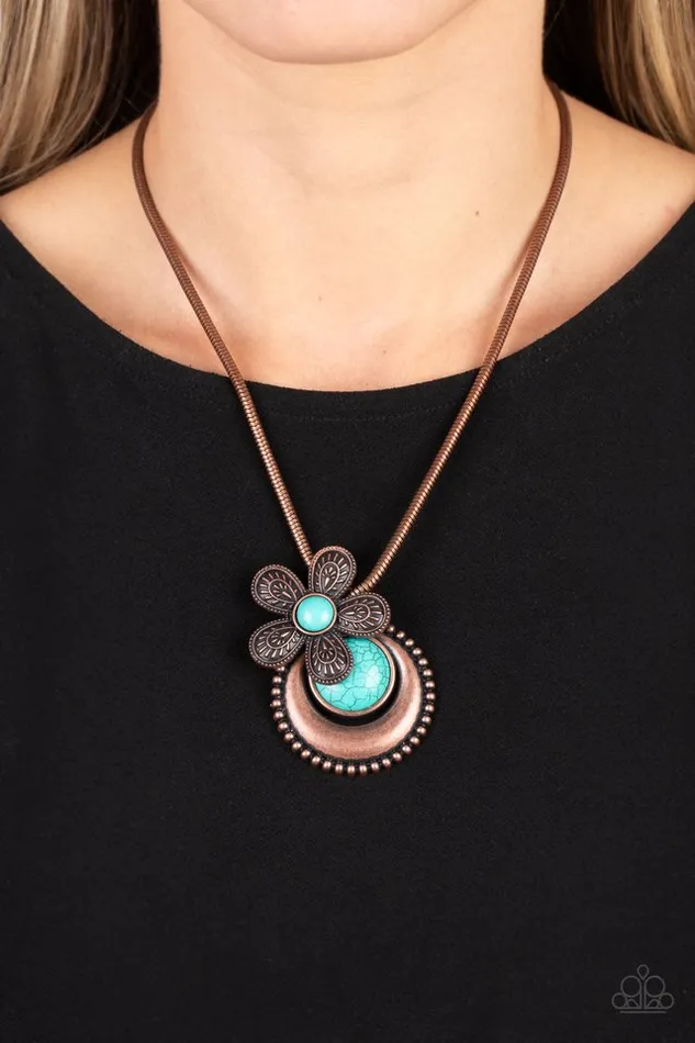 Paparazzi Jewelry Necklaces Paparazzi Necklace Bohemian Blossom Copper