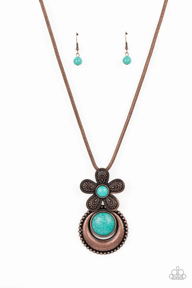 Paparazzi Jewelry Necklaces Paparazzi Necklace Bohemian Blossom Copper