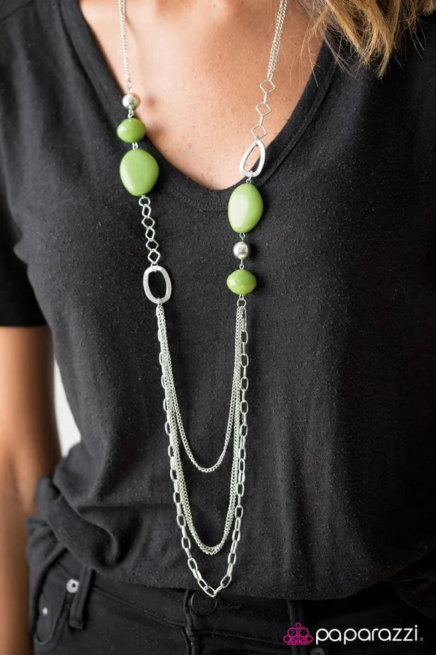 Paparazzi Jewelry Necklaces Paparazzi Necklace Caribbean Rainbow Green