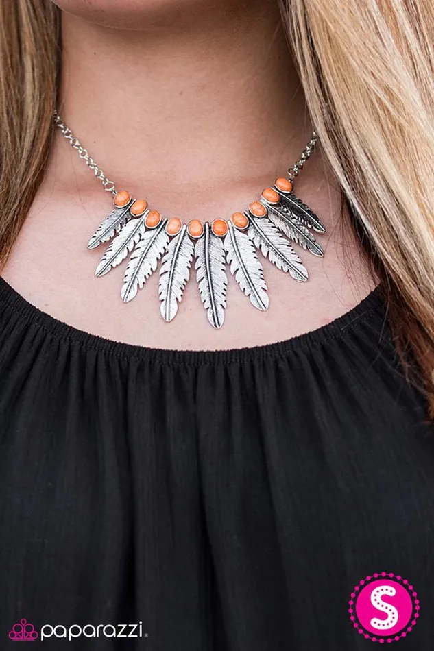 Paparazzi Jewelry Necklaces Paparazzi Necklace Desert Distraction Orange