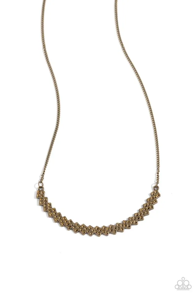 Paparazzi Jewelry Necklaces Paparazzi Necklace Dicey Demure Brass Paparazzi Jewelry Necklaces Paparazzi Necklace Dicey Demure Brass
