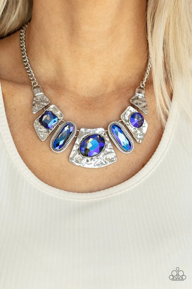 Paparazzi Jewelry Necklaces Paparazzi Necklace Futuristic Fashionista Blue