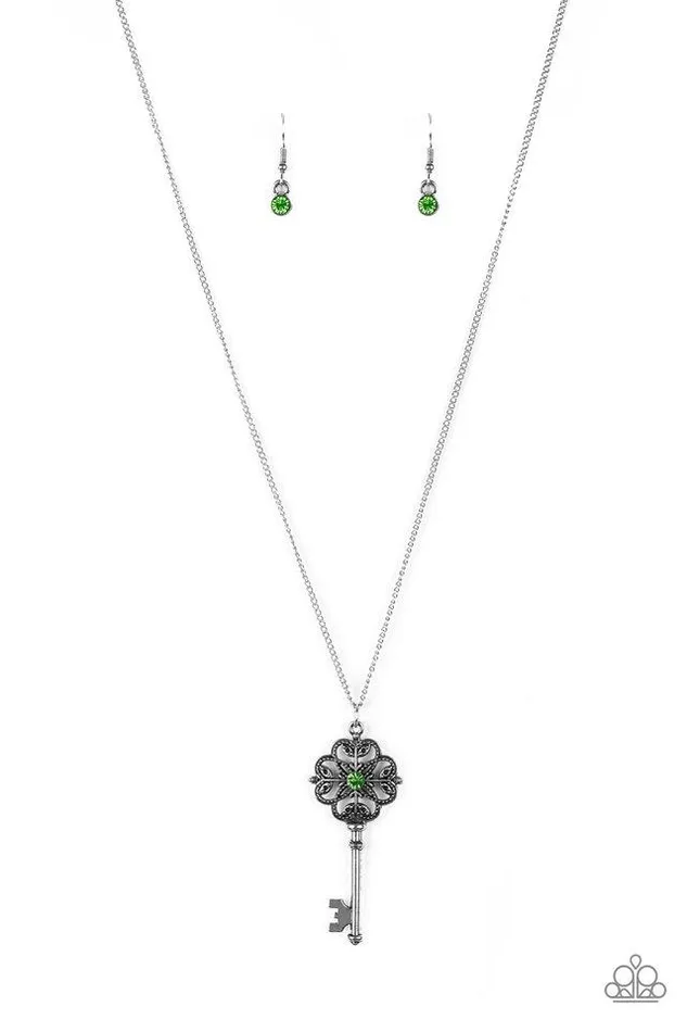 Paparazzi Jewelry Necklaces Paparazzi Necklace Got It On Lock Green