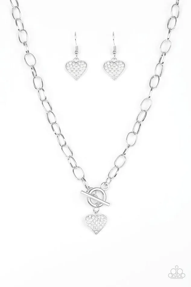 Paparazzi Jewelry Necklaces Paparazzi Necklace Harvard Hearts White