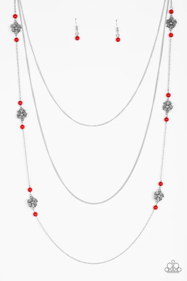 Paparazzi Jewelry Necklaces Paparazzi Necklace Hibiscus Hideaway Red