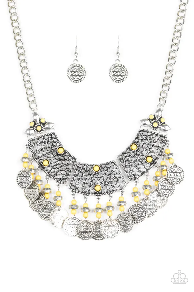 Paparazzi Jewelry Necklaces Paparazzi Necklace I Am EMPRESSed Yellow