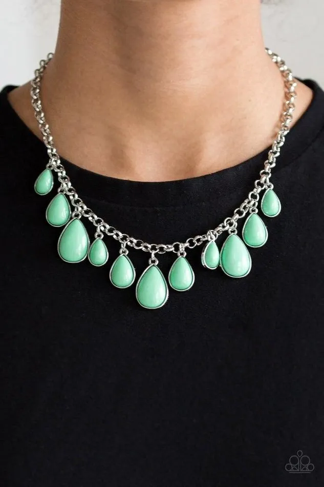 Paparazzi Jewelry Necklaces Paparazzi Necklace JawDropping Diva Green