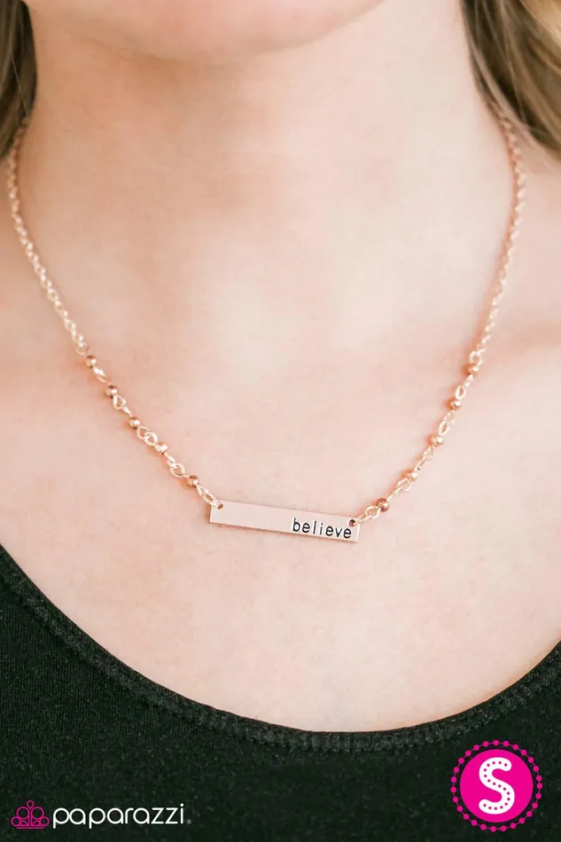 Paparazzi Jewelry Necklaces Paparazzi Necklace Just Believe Gold