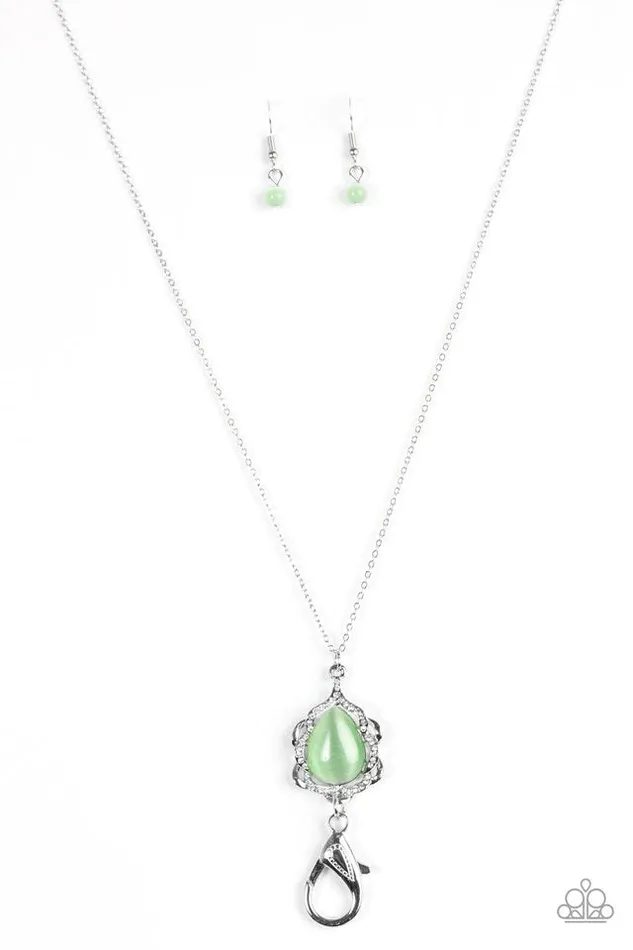 Paparazzi Jewelry Necklaces Paparazzi Necklace Keep It On The Down GLOW Green