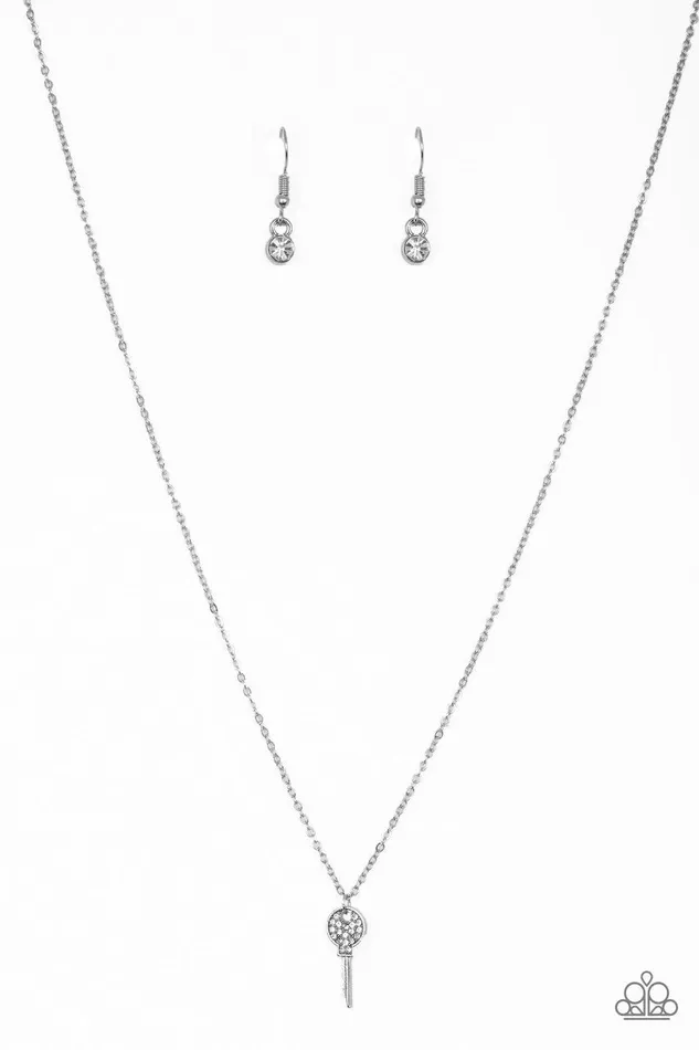 Paparazzi Jewelry Necklaces Paparazzi Necklace Key Figure White