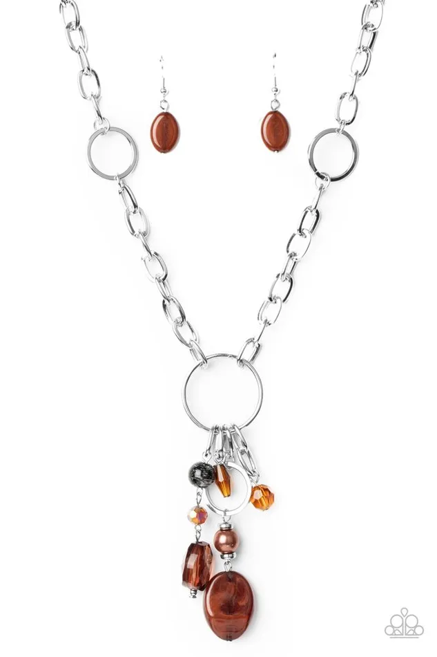 Paparazzi Jewelry Necklaces Paparazzi Necklace Lay Down Your CHARMS Brown Paparazzi Jewelry Necklaces Paparazzi Necklace Lay Down Your CHARMS Brown