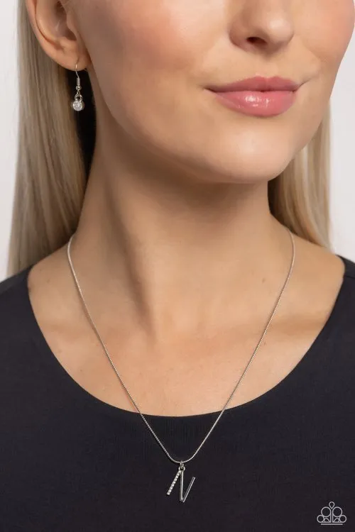 Paparazzi Jewelry Necklaces Paparazzi Necklace Letter of the Law White N White