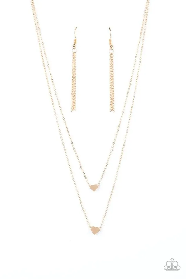 Paparazzi Jewelry Necklaces Paparazzi Necklace Little Valentine Gold