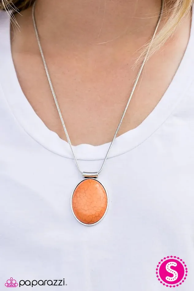 Paparazzi Jewelry Necklaces Paparazzi Necklace Lounging At The Lagoon Orange