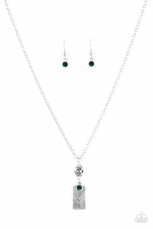 Paparazzi Jewelry Necklaces Paparazzi Necklace Love Is Patient Green