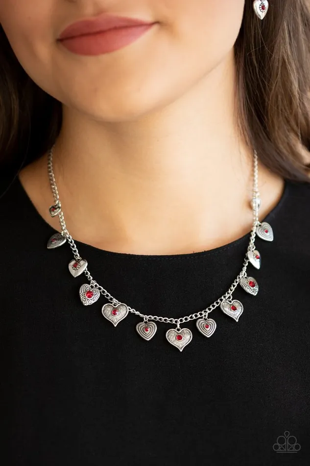 Paparazzi Jewelry Necklaces Paparazzi Necklace Lovely Lockets Red