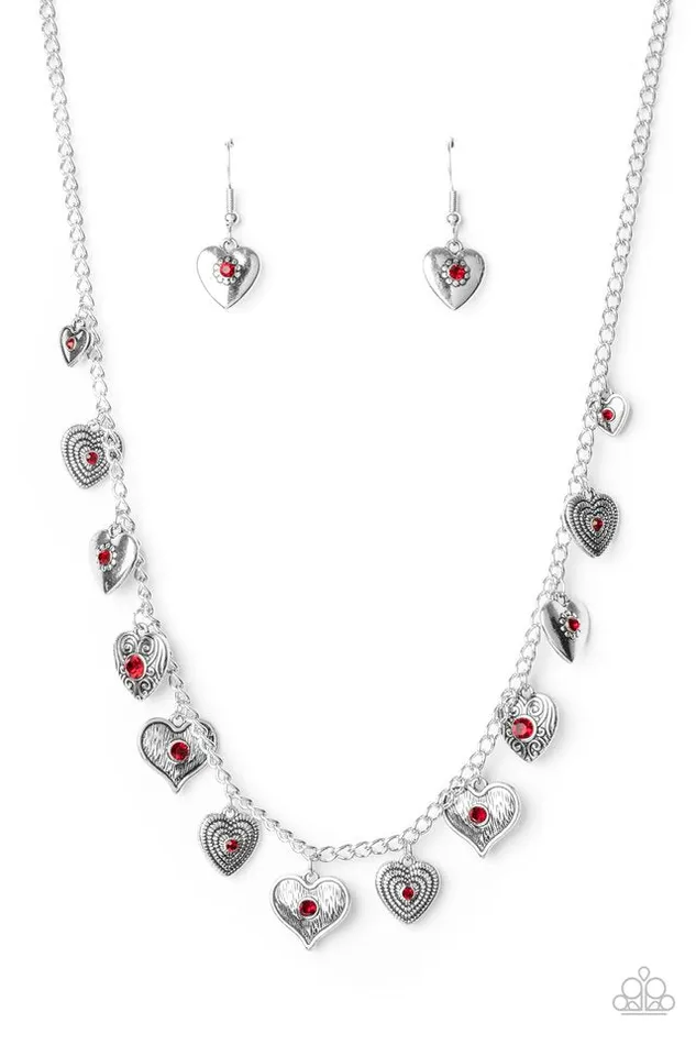 Paparazzi Jewelry Necklaces Paparazzi Necklace Lovely Lockets Red