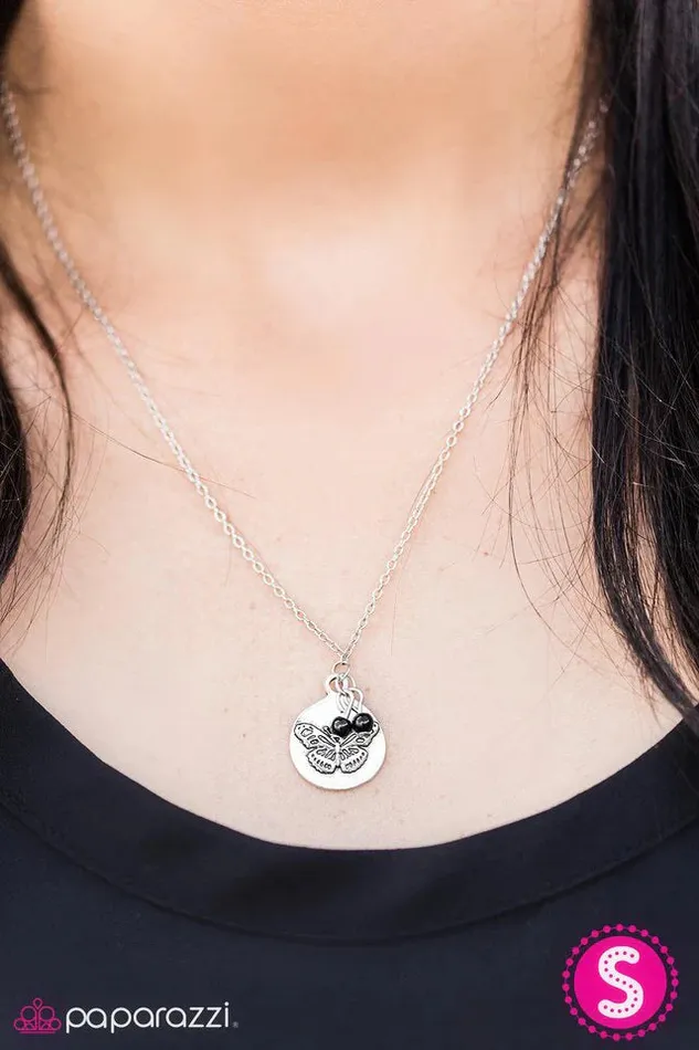 Paparazzi Jewelry Necklaces Paparazzi Necklace My Little Butterfly Black
