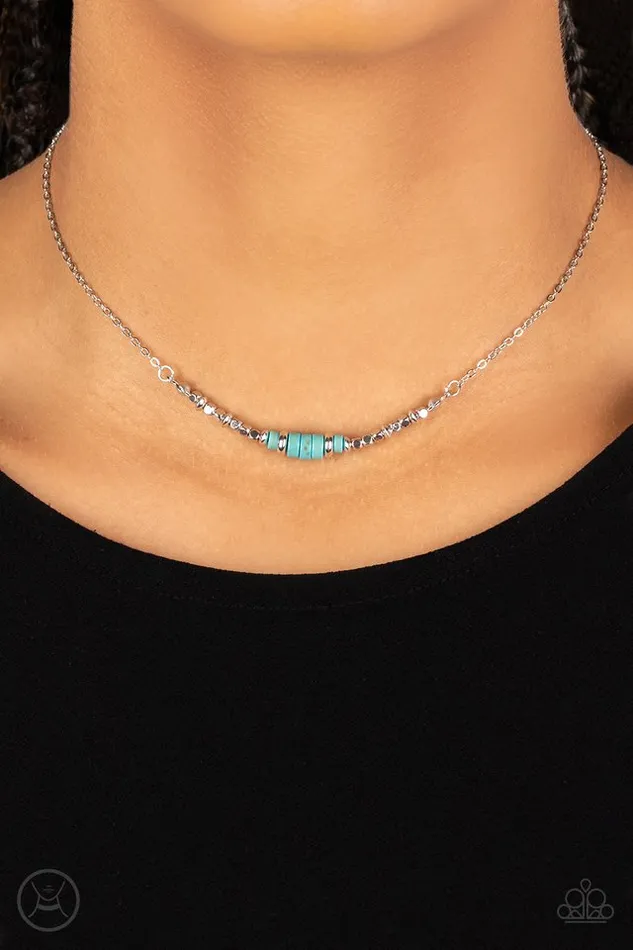 Paparazzi Jewelry Necklaces Paparazzi Necklace Retro Rejuvenation Blue