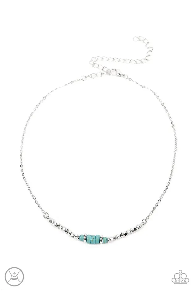 Paparazzi Jewelry Necklaces Paparazzi Necklace Retro Rejuvenation Blue Paparazzi Jewelry Necklaces Paparazzi Necklace Retro Rejuvenation Blue
