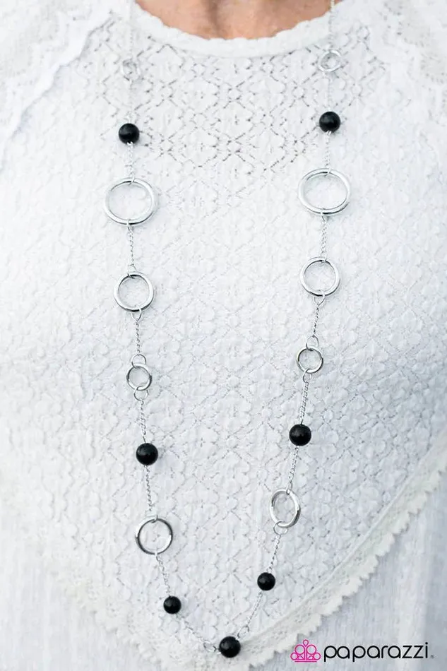 Paparazzi Jewelry Necklaces Paparazzi Necklace Ring My Bell Black
