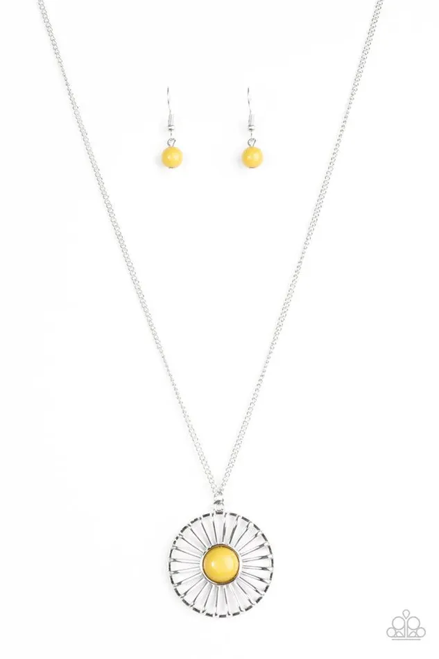 Paparazzi Jewelry Necklaces Paparazzi Necklace She WHEEL Be Loved Yellow