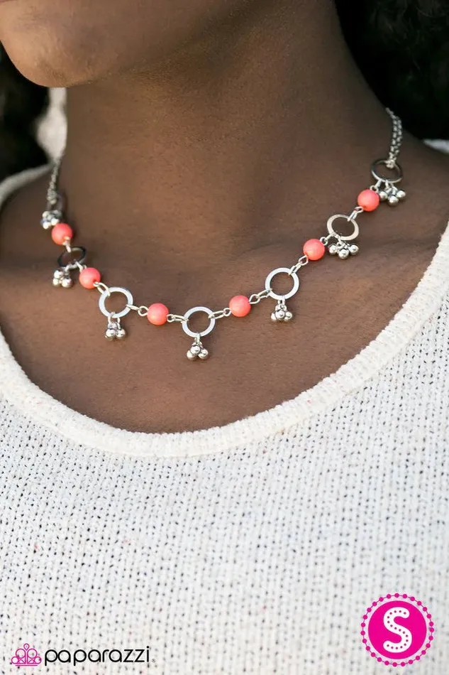 Paparazzi Jewelry Necklaces Paparazzi Necklace SHORE As The Wind Blows Orange