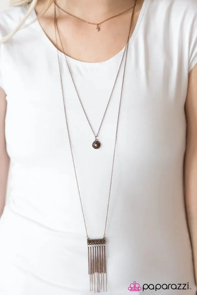 Paparazzi Jewelry Necklaces Paparazzi Necklace Sol Surfer Copper