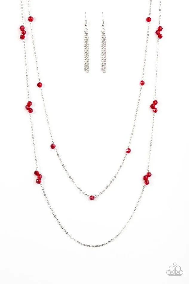 Paparazzi Jewelry Necklaces Paparazzi Necklace Swag and Sparkle Red