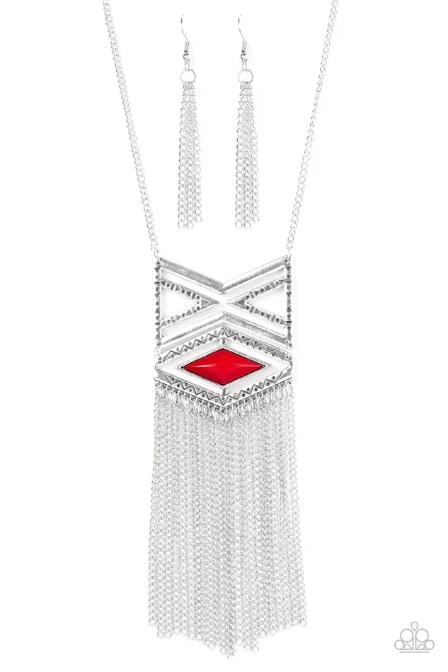 Paparazzi Jewelry Necklaces Paparazzi Necklace TRIBAL By Fire Red