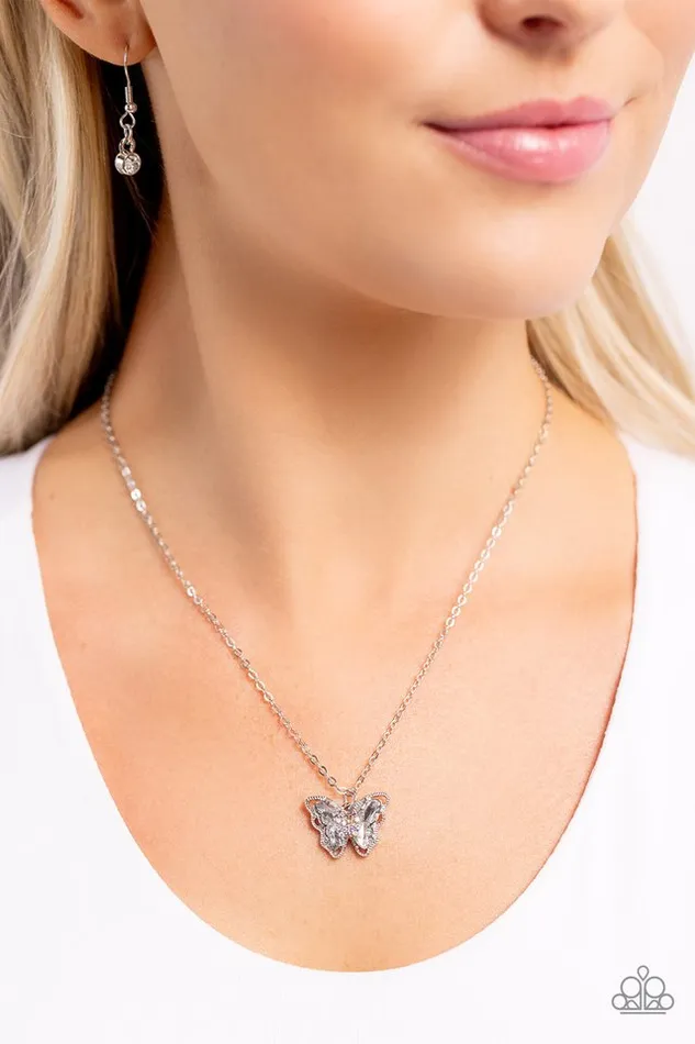Paparazzi Jewelry Necklaces Paparazzi Necklace Whispering Wings White