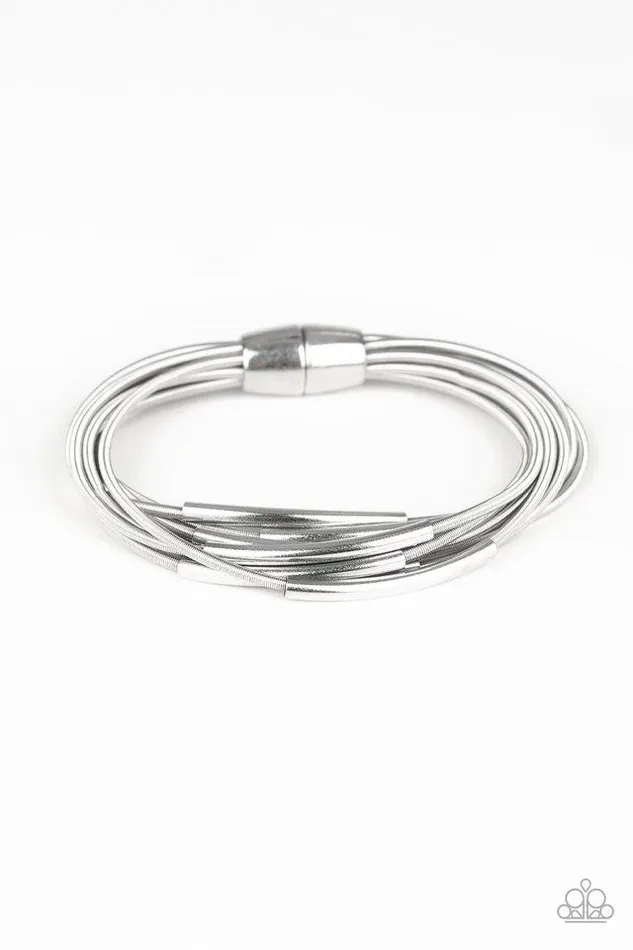 Paparazzi Jewelry Paparazzi Bracelet City Stretch Silver Bracelets