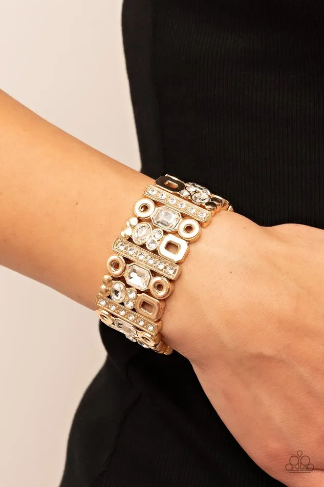 Paparazzi Jewelry Paparazzi Bracelet Dynamically Diverse Gold Bracelets
