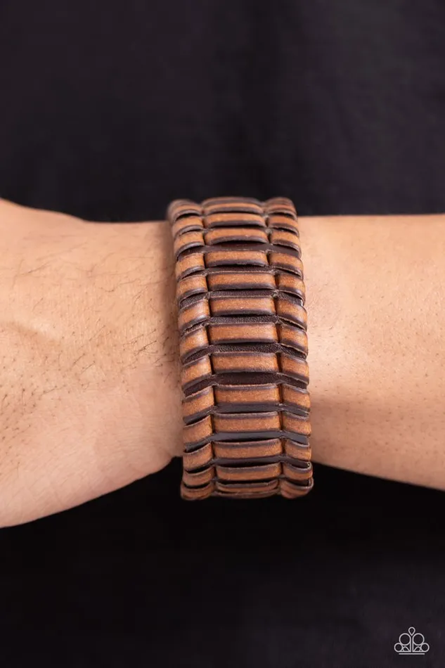 Paparazzi Jewelry Paparazzi Bracelet Western WRAPture Brown Bracelets