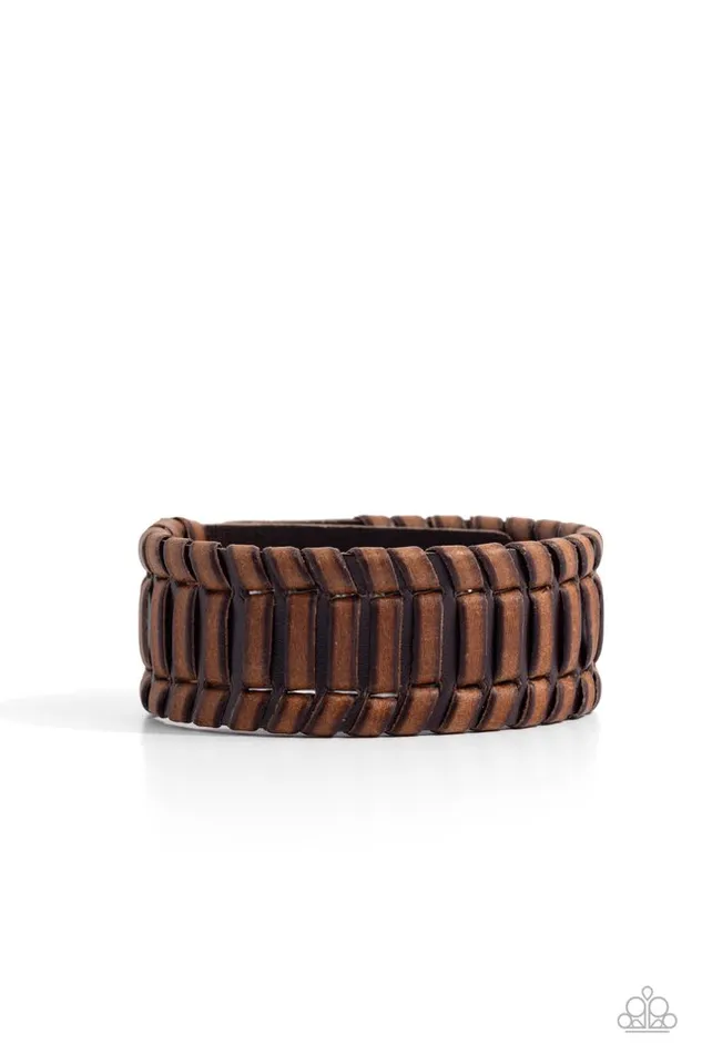 Paparazzi Jewelry Paparazzi Bracelet Western WRAPture Brown Bracelets