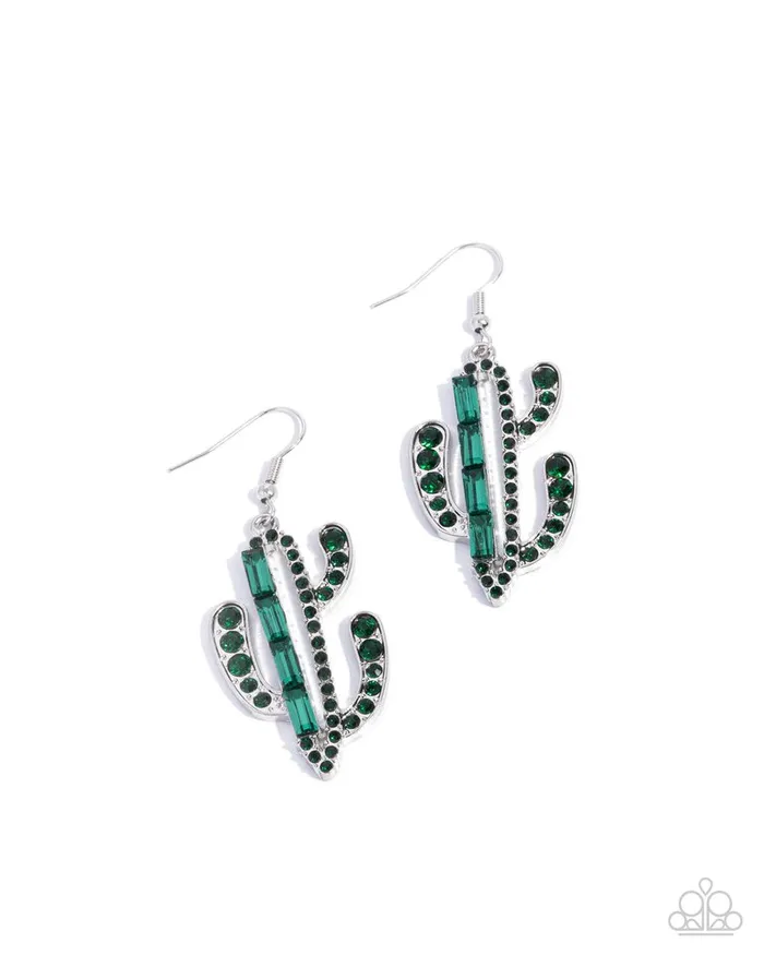 Paparazzi Jewelry Paparazzi Earring Cactus Confidence Green Earrings