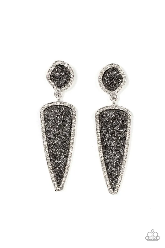 Paparazzi Jewelry Paparazzi Earring Druzy Desire Silver Earrings